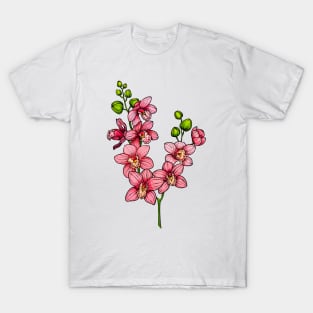 orchid flowers branch T-Shirt